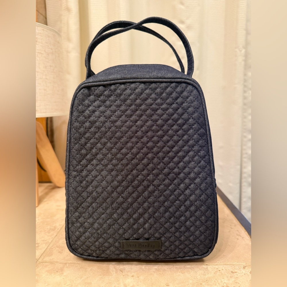 Vera Bradley Navy Denim Quilted Insulated Lunch Bag